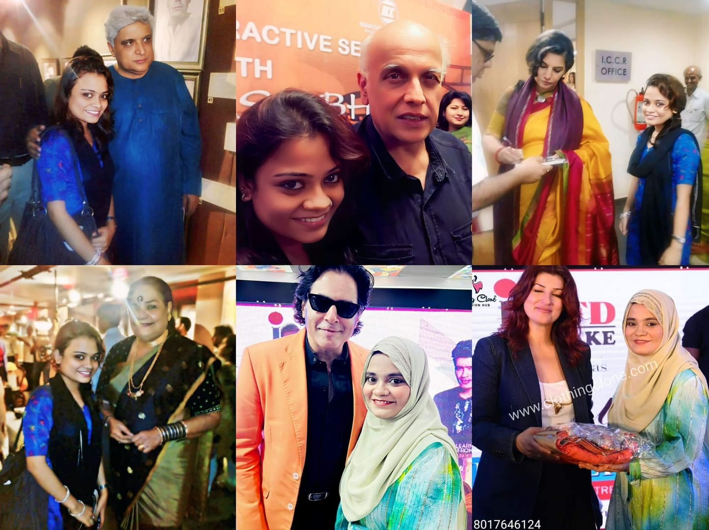 Atoofa Khushnood with Bollywood Celebrities